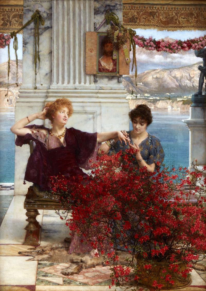 Sir Lawrence Alma-Tadema, O.M., R.A., Loves Jewelled Fetter (The Betrothal Ring)