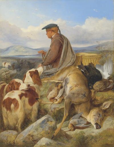 Richard Ansdell, R.A., A Good Day's Sport - A Gamekeeper, his Dogs and Kill