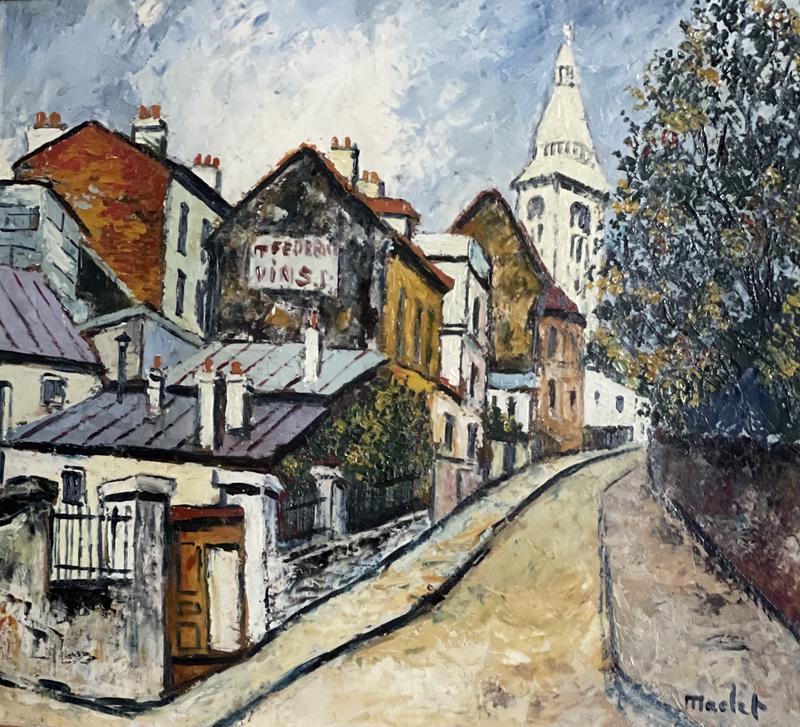 Élisée Maclet, Rue Lepic, Campanile Sacré Coeur, Vue de Montmartre